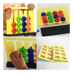 OPINA Montessori Slide Puzzle Hand Eye Coordination Early Development Brain Activity Game - Multicolor image 4