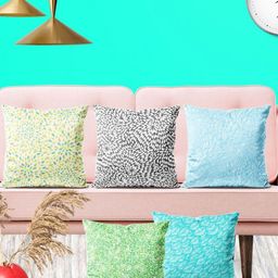 ArtzFolio Multicoloured Set of 5 Square Cushion Covers-99