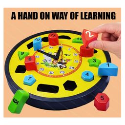 FunBlast Time Learning Clock Puzzle Toy for Kids 12 Pieces   Multicolor image 5