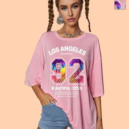 Christy World Women Pack of 2 Drop-Shoulder Sleeves Oversized Cotton T-shirt-image-87