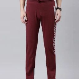 Dixcy Scott Originals Burgundy Melange Regular Fit Printed Track Pants-image-37