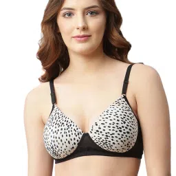 Cukoo Black & White Printed Full Coverage Non-Wired Bra - Pack of 2 image 3