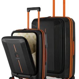 Nasher Miles Black 8 Wheels Alexandria Hard-Sided Polypropylene Trolley Bag-image-54