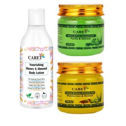 CARET ORGANIC Set of 3 Body Lotion, Tulsi Aloevera Gel & Papaya Kesar Aloevera Gel-22