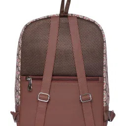 ZOUK Dome Daypack Brown Printed Mini Backpack image 3