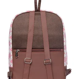 ZOUK Dome Daypack White & Red Printed Mini Backpack image 3