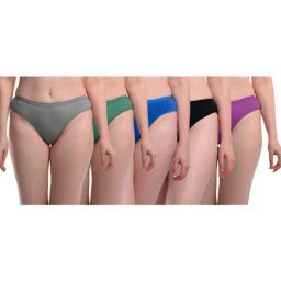 AROUSY Black & Blue Cotton Panties - Pack Of 5-image-39
