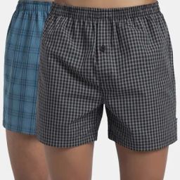 Jockey Black & Seaport Teal 8222 Super Combed Mercerized Cotton Woven Checkered Inner Boxers (Pack of 2)-image-77
