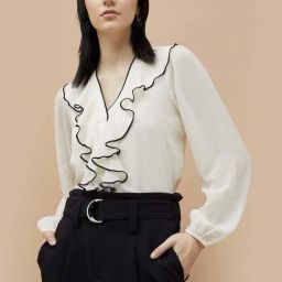 Code by Lifestyle Off-White Plain Top-image-36