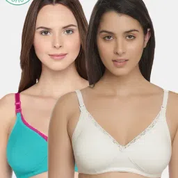 Inner Sense Multicolored Non Wired Non Padded Nursing Bra (Pack Of 2)-image-73