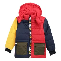 Blue Giraffe Kids Multicolor Quilted Jacket-picture-10