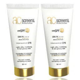 Acscreen Sunscreen For Oily And Acne Skin Pack of 2 (UVB SPF 47) UVA PA +++ - 100 ml-image-26