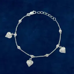 Taraash 92.5 Sterling Silver Heart Bracelet for Women-picture-8