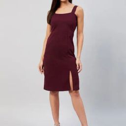 Rare Maroon Midi Dress-image-80