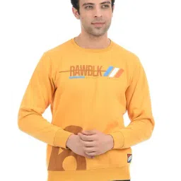 Cloak & Decker by Monte Carlo Yellow Regular Fit Sweatshirt-image-35