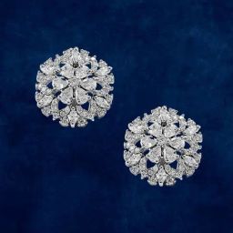 Taraash 92.5 Sterling Silver Floral Earrings for Women-image-74