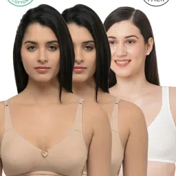 Inner Sense Beige & White Full Coverage Bra - Pack of 3 image 1