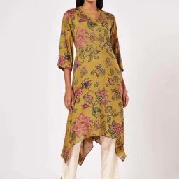 Marigold Lane Brown Printed A Line Kurta-picture-29