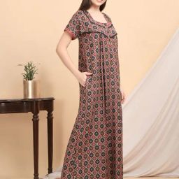 Sweet Dreams Multicolor Cotton Printed Nighty-picture-22