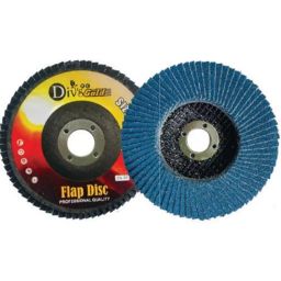 Div's Flap Disc Round Grit Size 120, Dia 4 inch (101.6 mm) Gold (Zirconia) (Pack of 10)-image-12