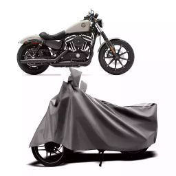 Auto Pearl Two Wheeler Cover with Bag for Harley Davidson Iron 883, Silver-image-75