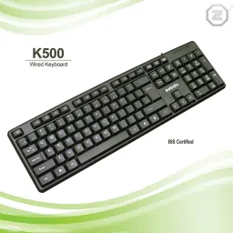 Zebion K500 Wired Keyboard & Z70 Plus Wired Optical Mouse Combo Set (Black) image 3