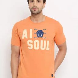 Duke Peach Slim Fit Printed T-Shirt-image-73