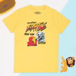 Pantaloons Junior Boys Yellow T-Shirt-image-116