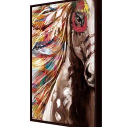 999Store Multicolor Canvas Abstract Horse Painting With Frame image 3