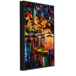 999Store Multicolor Canvas American Flamingo With Abstract View Canvas Painting image 3