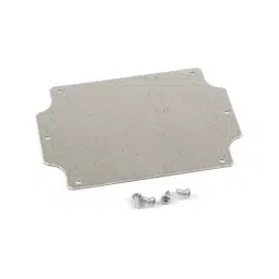 Hammond Base Plate for Flanged 1555 FF & F2F Enclosures 108 x76 mm Steel, 2539570-37