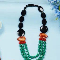 IMLI STREET Multicolor Ethnic Tribal Handmade Resin Beaded Necklace-picture-27