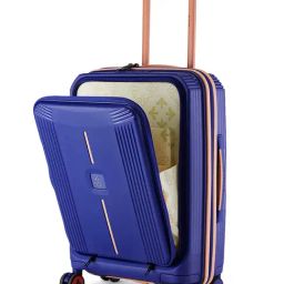 Nasher Miles Navy 8 Wheels Alexandria Hard-Sided Polypropylene Trolley Bag-image-43