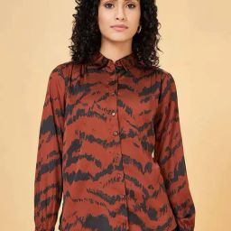 Annabelle by Pantaloons Brown Printed Shirt-image-83