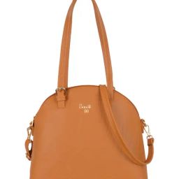 Baggit Mustard Textured Medium Bowling Bag-45