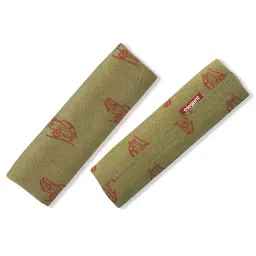 Elegant Beige and Red Fabric Seat Belt Shoulder Pads Car Set of 2-15