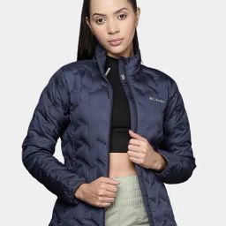 Columbia Blue Polyester Regular Jacket-picture-0