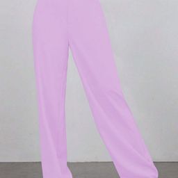 BAESD Women Colourblocked Relaxed Straight Leg High-Rise Non Iron Trousers-image-95