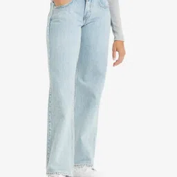 Levi's Light Blue Cotton Loose Fit Jeans-picture-3