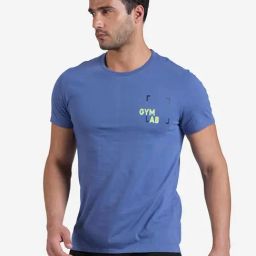 Domyos By Decathlon Blue Cotton Regular Fit T-Shirt-image-50