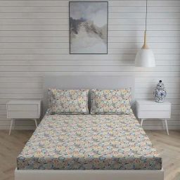 Living Scapes by Pantaloons Multicoloured Queen Flat Bedsheet Set-32