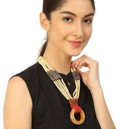 Imli Street Multicolour Long Beaded Handcrafted Necklace-image-98
