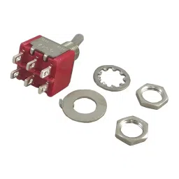 ALCOSWITCH - TE CONNECTIVITY Switch, Dpdt, 5A, 120Vac, A201SYZQ04-19