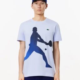 Lacoste Blue Cotton Regular Fit Printed Sports T-Shirt-picture-30