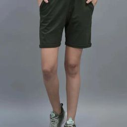Dollar Green Cotton Shorts-picture-27