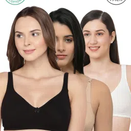 Inner Sense Multicolor Full Coverage Bra - Pack of 3 image 1