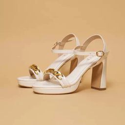 Eridani Women's VanHls White Ankle Strap Sandals-image-12