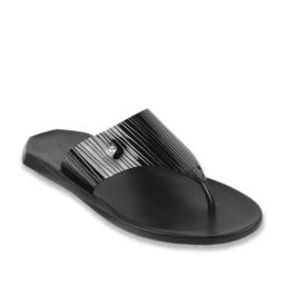 Mochi Men's Black Thong Sandals-image-81