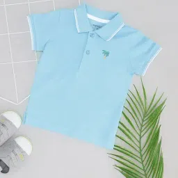 Pantaloons Baby Boys Blue Cotton Solid Polo T-Shirts-picture-15