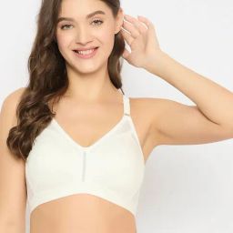 Clovia White Cotton Solid Non-Padded Full Cup Wire Free T-Shirt Bra-picture-21